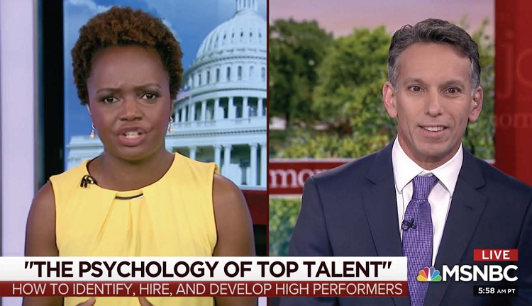 Dr Eric Frazer Book The Psychology Of Top Talent featured on Morning Joe