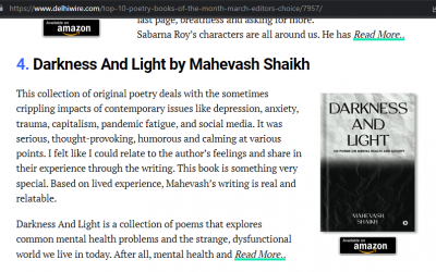 darkness and light book mahevash featured delhi wire poetry book review
